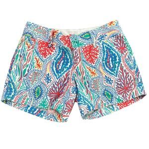 LILLY PULITZER Women's Colorful Coral Print Cotton 5" Callahan Shorts Size 00